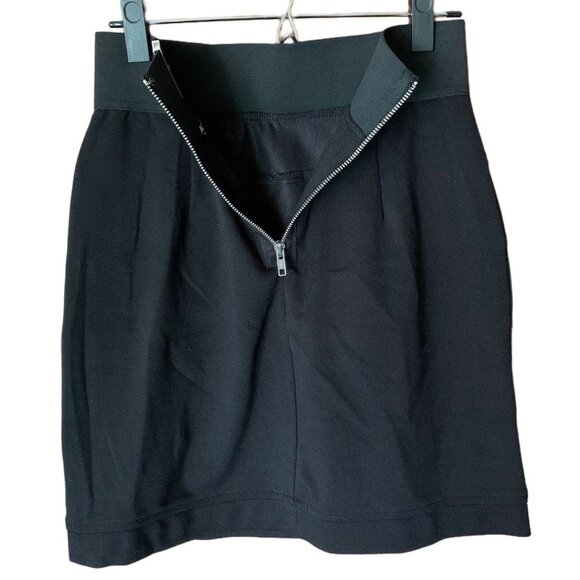 Allen B. Embellished Black With Silver Studs A-Line Skirt  Back Zip Size Small - Picture 3 of 4